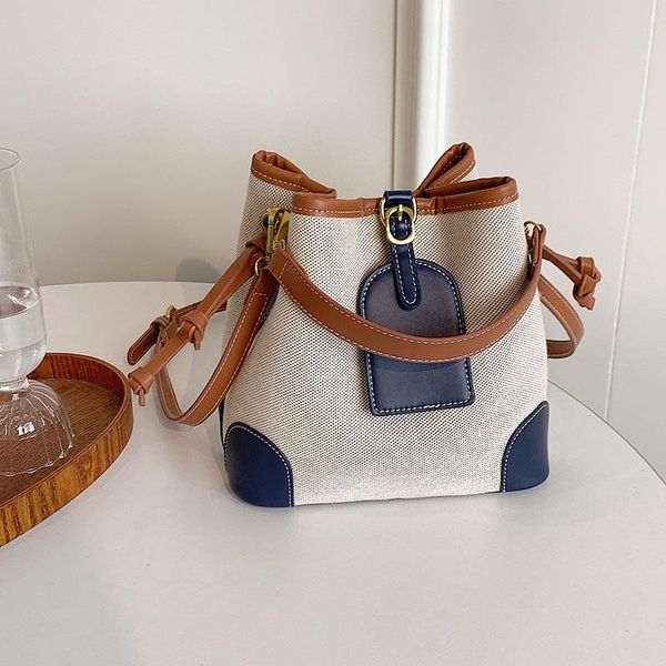 evening bags fashion large capacity canvas bucket bag for women stitching pu hit color casual shoulder lady tote messenger
evening bags fashion large capacity canvas bucket bag for women stitching pu hit color casual shoulder lady tote messenger
