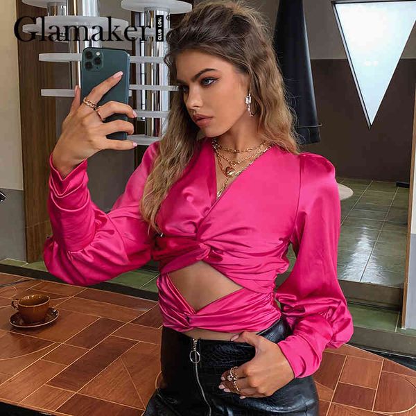 glamaker deep v neck backless blouse party hollow out elegant spring summer crop women lantern sleeve satin blouse 210412, White
glamaker deep v neck backless blouse party hollow out elegant spring summer crop women lantern sleeve satin blouse 210412, White