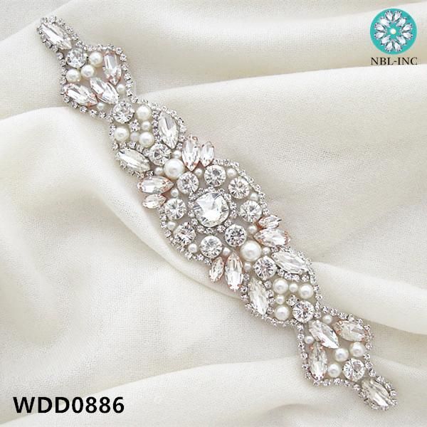 wedding sashes (1pc) silver crystal rhinestone bridal belt applique sew on iron for dress wdd0886, White
wedding sashes (1pc) silver crystal rhinestone bridal belt applique sew on iron for dress wdd0886, White