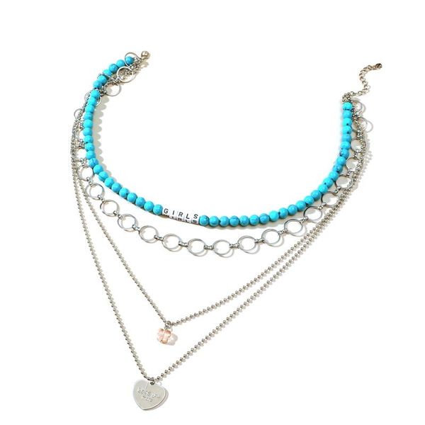 pendant necklaces bohemian multilayer handmade bead necklace fashion ethnic vintage starfish heart love choker beach jewelry, Silver
pendant necklaces bohemian multilayer handmade bead necklace fashion ethnic vintage starfish heart love choker beach jewelry, Silver