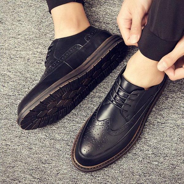 dress shoes male leather classic brogue formal men wedding office business a53-89, Black
dress shoes male leather classic brogue formal men wedding office business a53-89, Black