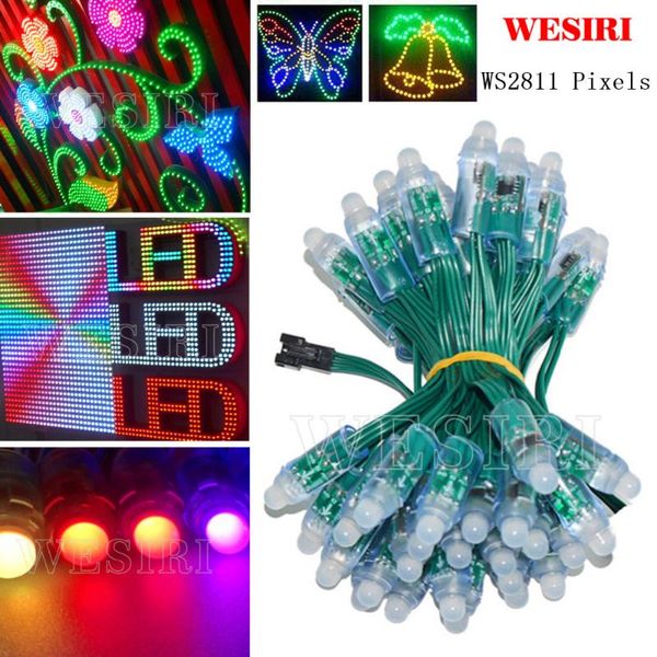 50pcs/lot 12mm ws2811 2811 ic rgb led pixels module string lights green wire cable ip68 5v for advertisement/holidays/chrismas modules
50pcs/lot 12mm ws2811 2811 ic rgb led pixels module string lights green wire cable ip68 5v for advertisement/holidays/chrismas modules