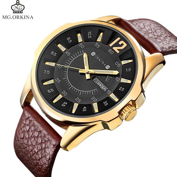 wristwatches orkina quartz-watch male men clocks date week japan quartz watches casual wrist watch business, Slivery;brown
wristwatches orkina quartz-watch male men clocks date week japan quartz watches casual wrist watch business, Slivery;brown