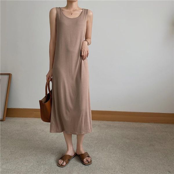 casual dresses summer women long fashion solid color sleeveless tank straight dress you621, Black;gray
casual dresses summer women long fashion solid color sleeveless tank straight dress you621, Black;gray
