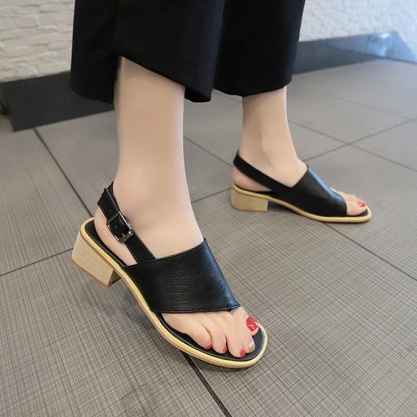 women sandals soft ladies comfortable thick heel open toe beach shoes woman footwear, Black
women sandals soft ladies comfortable thick heel open toe beach shoes woman footwear, Black