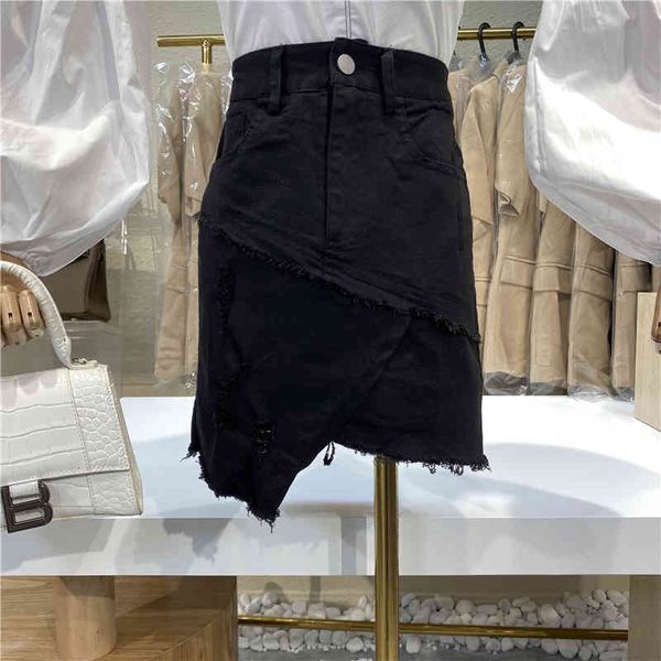 joker niche design irregularly worn rough edge denim female high waist slimming anti-reflection hip-bag weight skirt, Black
joker niche design irregularly worn rough edge denim female high waist slimming anti-reflection hip-bag weight skirt, Black