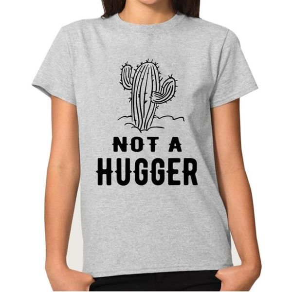 women's t-shirt women fashion short sleeve not a hugger letters cactus print harajuku summer casual streetwear, White
women's t-shirt women fashion short sleeve not a hugger letters cactus print harajuku summer casual streetwear, White