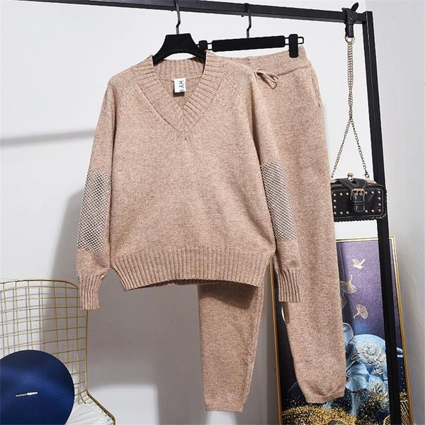 fashion sequins sleeve black tracksuit women 2pc loose knitted pullover sweater long pants set female casual sports knitting two piece dress, White
fashion sequins sleeve black tracksuit women 2pc loose knitted pullover sweater long pants set female casual sports knitting two piece dress, White