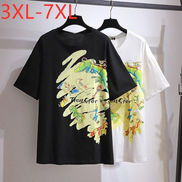 women's t-shirt 4xl 5xl 6xl 7xl 2021 ladies summer plus size for women large short sleeve loose cotton print cartoon o-neck tee, White
women's t-shirt 4xl 5xl 6xl 7xl 2021 ladies summer plus size for women large short sleeve loose cotton print cartoon o-neck tee, White