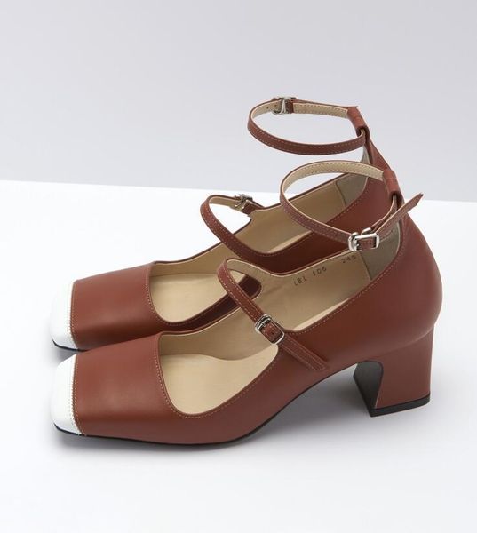 dress shoes fashion square toe white leather patchwork women ankle buckles pumps dark brown ladies chunky heel high heels, Black
dress shoes fashion square toe white leather patchwork women ankle buckles pumps dark brown ladies chunky heel high heels, Black