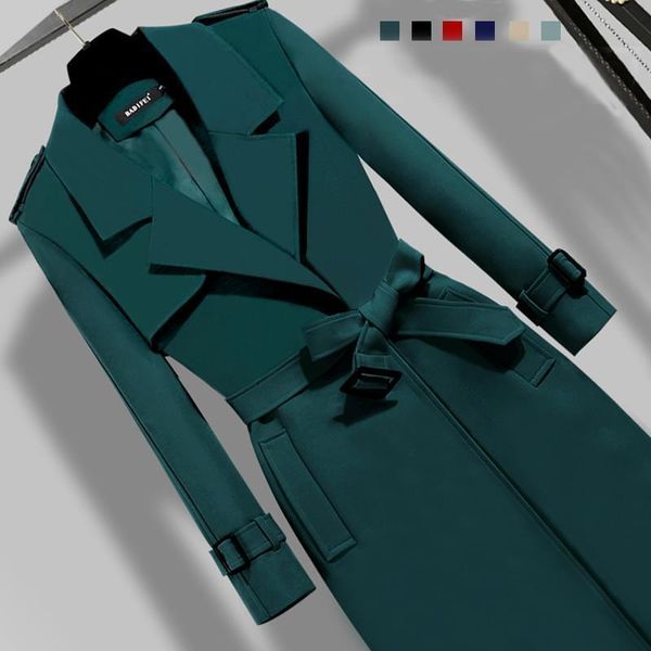 women's trench coats windbreaker mid-length autumn 2021 temperament slim spring fashion long jacket women coat, Tan;black
women's trench coats windbreaker mid-length autumn 2021 temperament slim spring fashion long jacket women coat, Tan;black
