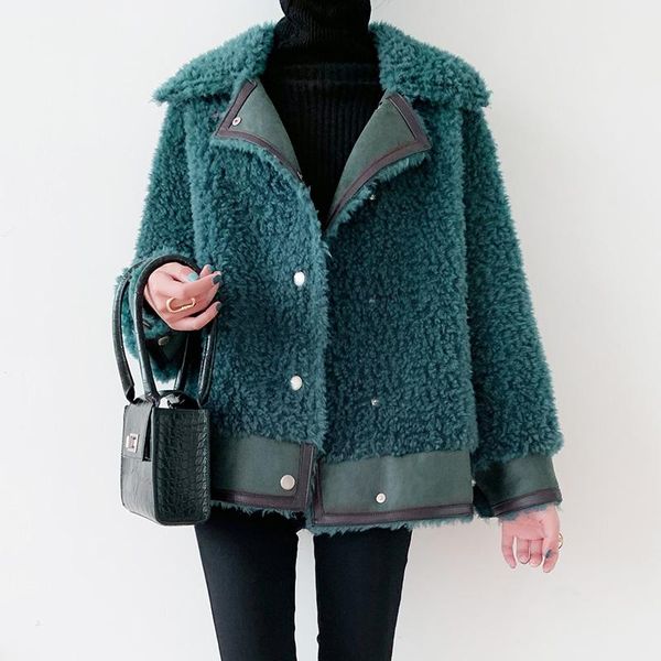 women's fur & faux fashion 100% real wool coat street female jacket warm coats and jackets women 2021 ropa para mujer zjt1299, Black
women's fur & faux fashion 100% real wool coat street female jacket warm coats and jackets women 2021 ropa para mujer zjt1299, Black