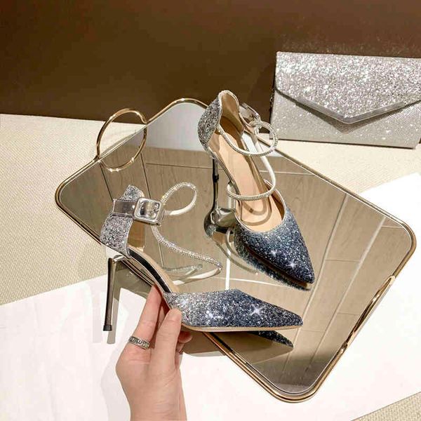 sandals gradient stiletto sandals female 2021 summer sequin crystal bridal wedding shoes pointed toe all-match banquet dress jc2s, Black
sandals gradient stiletto sandals female 2021 summer sequin crystal bridal wedding shoes pointed toe all-match banquet dress jc2s, Black