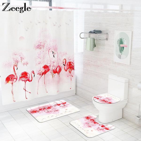 bath mats flamingo polyester shower curtain set printed mat and waterproof water absorbing bathroom rug
bath mats flamingo polyester shower curtain set printed mat and waterproof water absorbing bathroom rug
