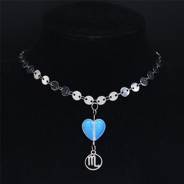 pendant necklaces 2021 heart moonstone stainless steel virgo for women constellation chain necklace jewelry collar mujer n2034s04, Silver
pendant necklaces 2021 heart moonstone stainless steel virgo for women constellation chain necklace jewelry collar mujer n2034s04, Silver