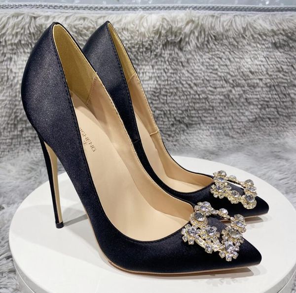 women shoes red bottoms high heels 8cm 10cm 12cm big size eu34 to 45 pointed toes pumps dark purple satin snowflake diamond square buckle re, Black
women shoes red bottoms high heels 8cm 10cm 12cm big size eu34 to 45 pointed toes pumps dark purple satin snowflake diamond square buckle re, Black