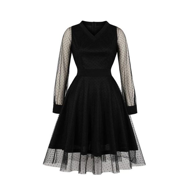 gothic women autumn long sleeve dress female patchwork v neck a line mesh mid length elegant retro dinner party plus size casual dresses, Black;gray
gothic women autumn long sleeve dress female patchwork v neck a line mesh mid length elegant retro dinner party plus size casual dresses, Black;gray