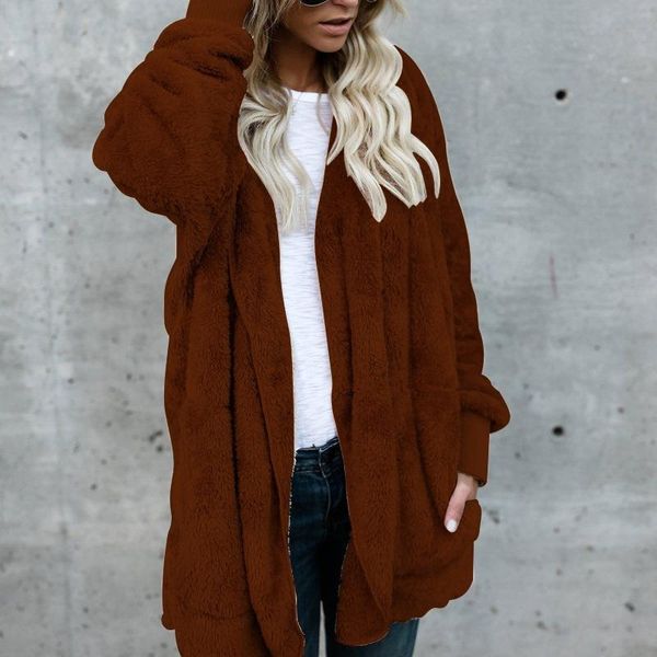 women's wool & blends fashion women autumn winter plush hooded sweater shirt coats long sleeve warm outwear jacket plus size 3xl, Black
women's wool & blends fashion women autumn winter plush hooded sweater shirt coats long sleeve warm outwear jacket plus size 3xl, Black
