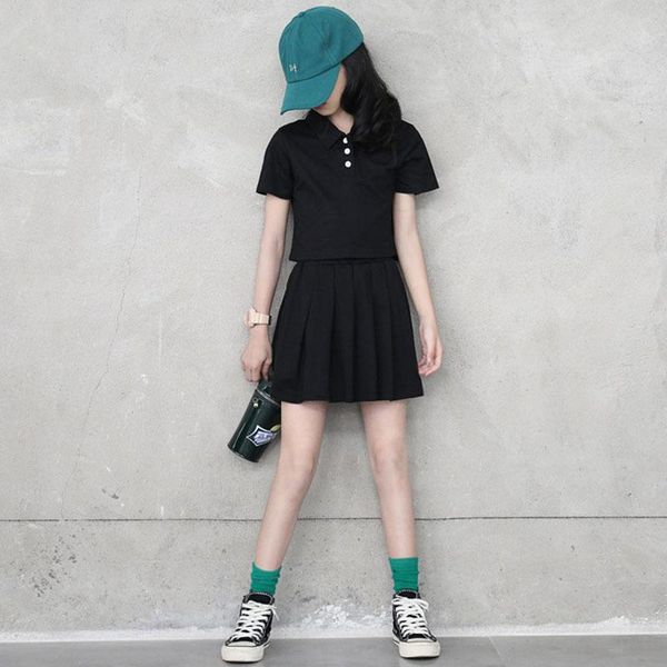 clothing sets black red 2021 summer children 2pcs clothes suit short sleeve pullover + skirts with shorts casual girl, White
clothing sets black red 2021 summer children 2pcs clothes suit short sleeve pullover + skirts with shorts casual girl, White