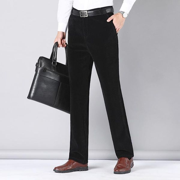 men's pants fashion brand casual regular corduroy fit long mens fashions straight business trousers men clothing, Black
men's pants fashion brand casual regular corduroy fit long mens fashions straight business trousers men clothing, Black
