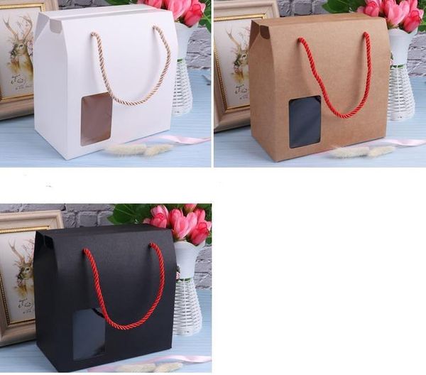 gift wrap 100 pcs 18x10x18cm kraft paper box with handle windows birthday wedding candy packaging bag cookies solid color sn
gift wrap 100 pcs 18x10x18cm kraft paper box with handle windows birthday wedding candy packaging bag cookies solid color sn