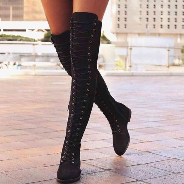 boots on-the-knee fashion women's boots winter lace to shoes thigh suede high size 35-43 tbve, Black
boots on-the-knee fashion women's boots winter lace to shoes thigh suede high size 35-43 tbve, Black