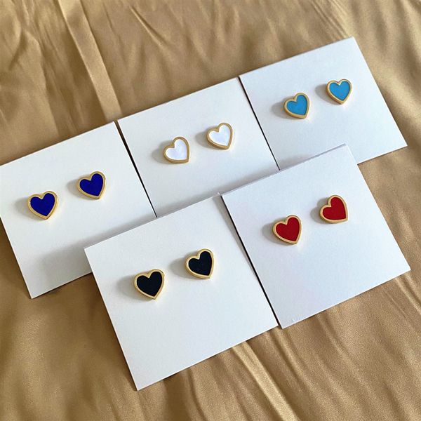heart enamel ear stud red blue black green oil drip earrings quality, Golden;silver
heart enamel ear stud red blue black green oil drip earrings quality, Golden;silver