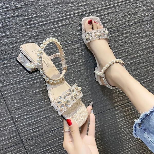 sandals one word buckle square toe mid-heel rhinestone temperament ladies high-heeled summer casual simple exquisite., Black
sandals one word buckle square toe mid-heel rhinestone temperament ladies high-heeled summer casual simple exquisite., Black