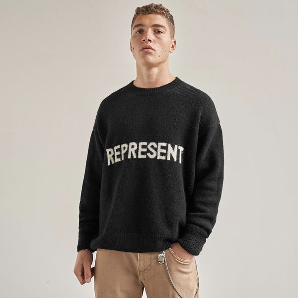 men hoodies 21aw represent sweater men women 11 letter logo jacquard knitted vintage sweatshirts slightly oversized sweater, Black
men hoodies 21aw represent sweater men women 11 letter logo jacquard knitted vintage sweatshirts slightly oversized sweater, Black