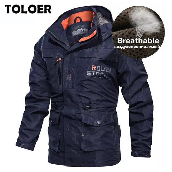 

breathable bomber jacket men spring autumn multi-pocket military tactical jackets windbreaker mens coat outdoor stormwear 211021, Black;brown