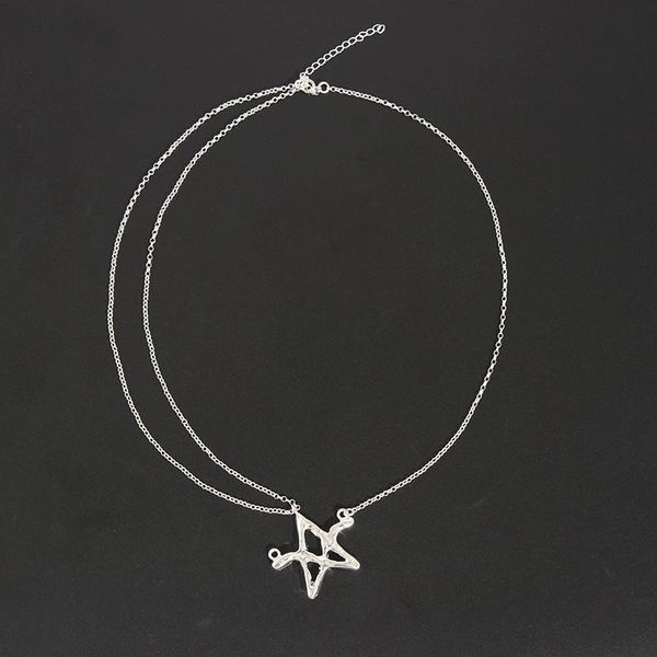 pendant necklaces european and american court retro stacking hip-hop punk five-pointed star gold-plated double-layered cascading necklace, Silver
pendant necklaces european and american court retro stacking hip-hop punk five-pointed star gold-plated double-layered cascading necklace, Silver