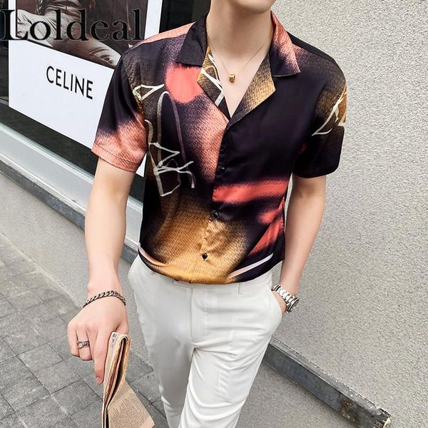 loldeal men's short-sleeved shirt slim and comfortable polyester printed single-breasted casual shirts, White;black
loldeal men's short-sleeved shirt slim and comfortable polyester printed single-breasted casual shirts, White;black