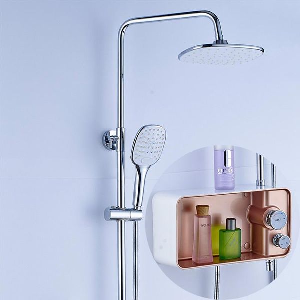 rain shower head coming with handheld set and tub spout, bonus organizer shelf, multi-function system bathroom sets
rain shower head coming with handheld set and tub spout, bonus organizer shelf, multi-function system bathroom sets