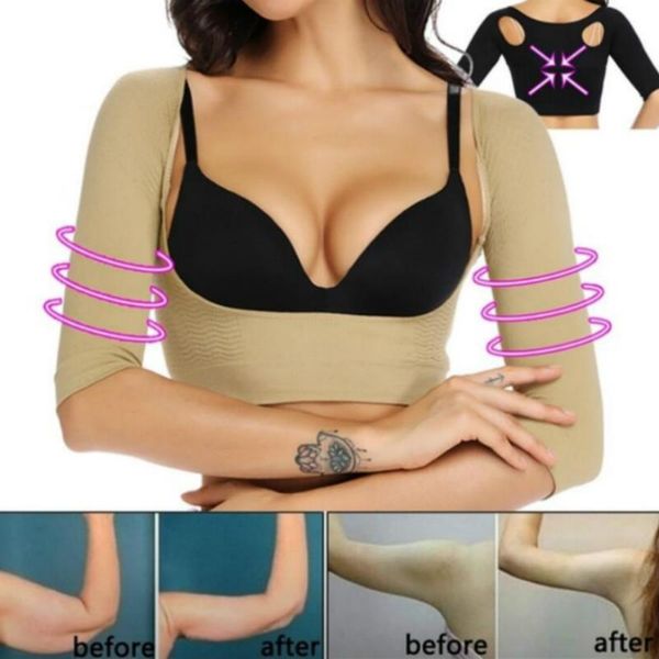 women's shapers arm slimming compression sleeves humpback posture corrector women shoulder control shapewear back support, Black;white
women's shapers arm slimming compression sleeves humpback posture corrector women shoulder control shapewear back support, Black;white