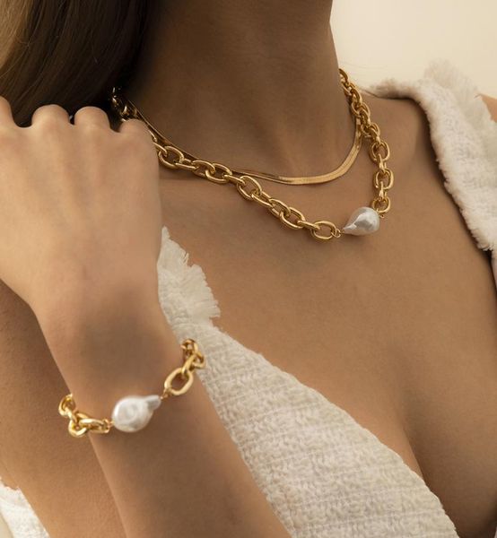 pendant necklaces 2021 initial necklace pearl jewelry sets for women vintage snake choker chain baroque irregular bracelets friends gift, Silver
pendant necklaces 2021 initial necklace pearl jewelry sets for women vintage snake choker chain baroque irregular bracelets friends gift, Silver
