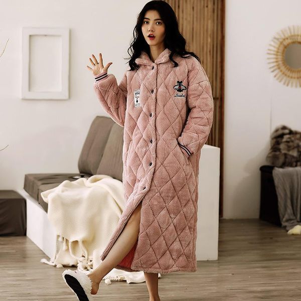 women's sleepwear winter coral fleece nightgown thicken plus velvet lengthen bathrobe and calf length female robe home clothes, Black;red
women's sleepwear winter coral fleece nightgown thicken plus velvet lengthen bathrobe and calf length female robe home clothes, Black;red