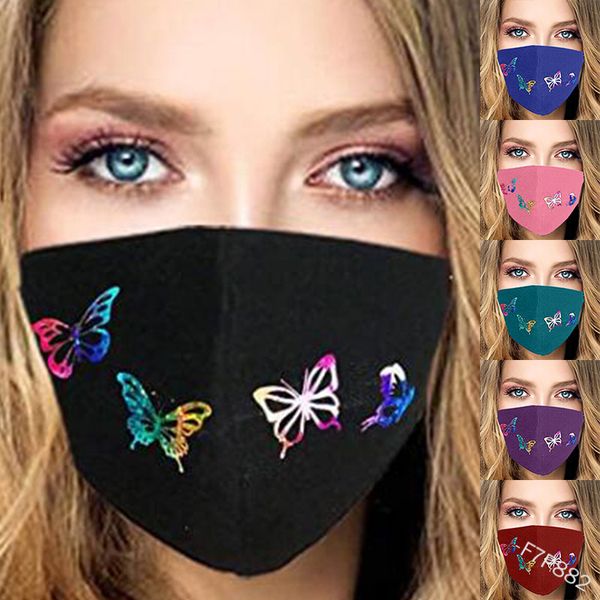 butterfly fashion printed cotton mask women's sunscreen