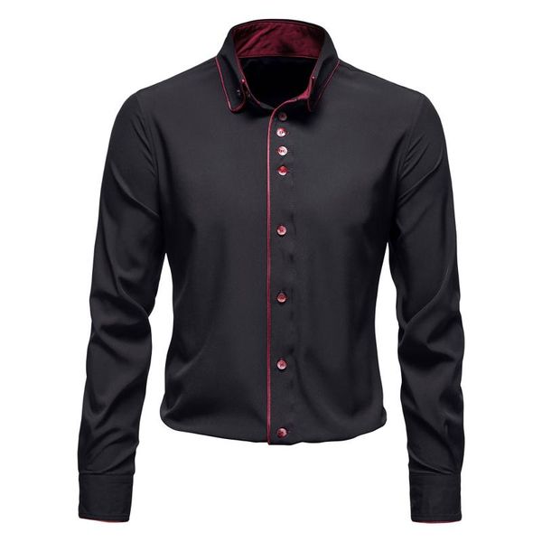 men's casual shirts 2021 shirt long sleeve solid color lapel button light business office, White;black
men's casual shirts 2021 shirt long sleeve solid color lapel button light business office, White;black