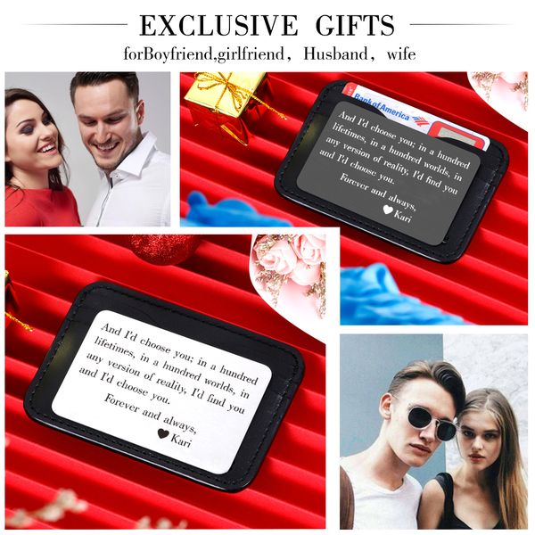 10pieces/lotvalentines day husband gifts wallet insert card for men from wife girlfriend birthday gifts for him groom bride, Brown;gray
10pieces/lotvalentines day husband gifts wallet insert card for men from wife girlfriend birthday gifts for him groom bride, Brown;gray