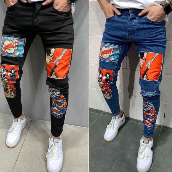 men's jeans men rip skinny motorcycle embroidered printed tape fit slice in 3 styles, Blue
men's jeans men rip skinny motorcycle embroidered printed tape fit slice in 3 styles, Blue