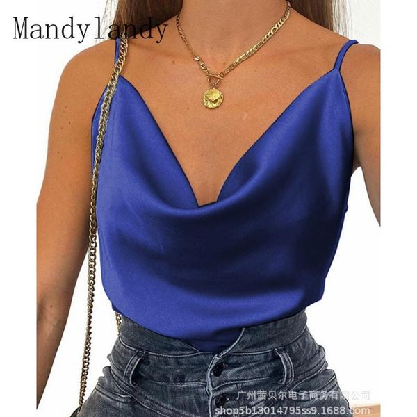 mandylandy summer casual v-neck backless spaghetti strap t-shirt women's solid color loose vest, White
mandylandy summer casual v-neck backless spaghetti strap t-shirt women's solid color loose vest, White