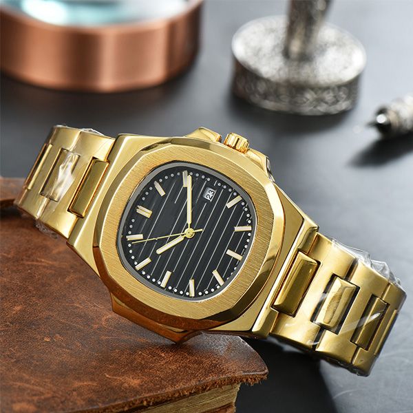 luxury calendar watch man quarz mens waterproof steel watches with logo pp, Slivery;brown
luxury calendar watch man quarz mens waterproof steel watches with logo pp, Slivery;brown