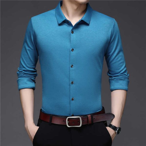 men's 2021 autumn men's lapel long sleeve shirt solid color slim cardigan middle-aged shirt, White;black
men's 2021 autumn men's lapel long sleeve shirt solid color slim cardigan middle-aged shirt, White;black