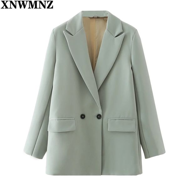 spring autumn women's blazer jacket casual solid color double-breasted pocket decorative coat female outerwear 210520, White;black
spring autumn women's blazer jacket casual solid color double-breasted pocket decorative coat female outerwear 210520, White;black