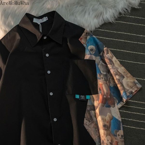 casual shirts men's short-sleeved shirt tide small minority couple summer explosion models sense, White;black
casual shirts men's short-sleeved shirt tide small minority couple summer explosion models sense, White;black