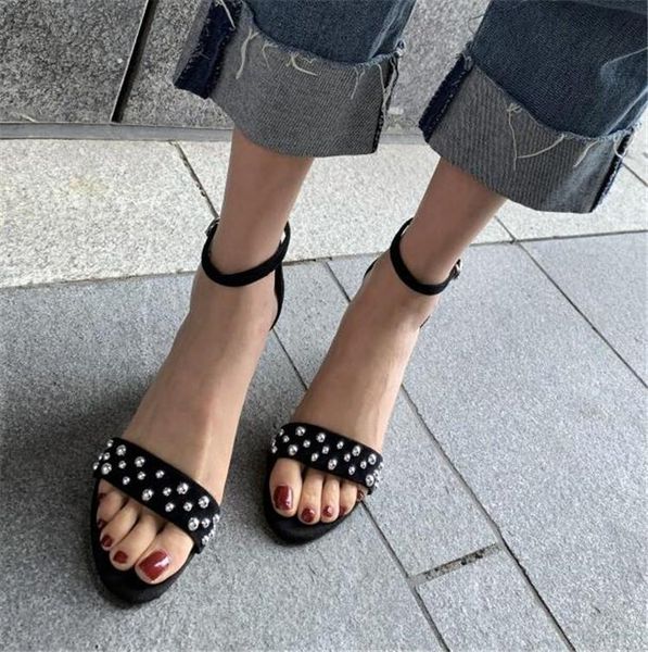 punk women rivet sandals stiletto high heels kid suede ankle strap european party office ladies dress shoes plus sz, Black
punk women rivet sandals stiletto high heels kid suede ankle strap european party office ladies dress shoes plus sz, Black