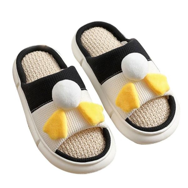 slippers a2ub japanese household linen cartoon for ladies' four seasons indoor with thick soles and soft, Black
slippers a2ub japanese household linen cartoon for ladies' four seasons indoor with thick soles and soft, Black