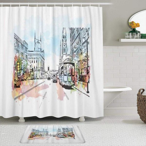 shower curtain sets with non-slip rugs,black downtown street buildings view in nashville tennessee usa,waterproof bath curtains
shower curtain sets with non-slip rugs,black downtown street buildings view in nashville tennessee usa,waterproof bath curtains