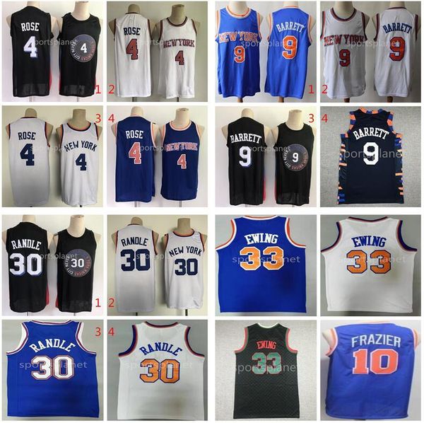 2021 new r.j. 9 barrett derrick 4 rose julius 30 randle black basketball jersey mens retro patrick 33 ewing walt 10 frazier blue white stitc, Black;red 
2021 new r.j. 9 barrett derrick 4 rose julius 30 randle black basketball jersey mens retro patrick 33 ewing walt 10 frazier blue white stitc, Black;red