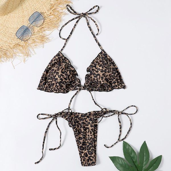 women's high cut bikini set breast contrast halter split bikinis leopard sling two pieces swimsuits bathing suits swimwear two-piece
women's high cut bikini set breast contrast halter split bikinis leopard sling two pieces swimsuits bathing suits swimwear two-piece